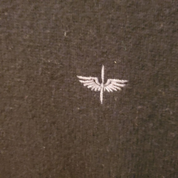 CPT Cockpit USA V Neck Lambswool Black Pullover - Picture 3 of 7